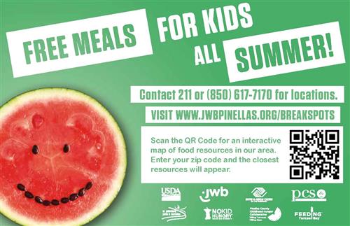 Contact 211 for locations for free meals for kids.
